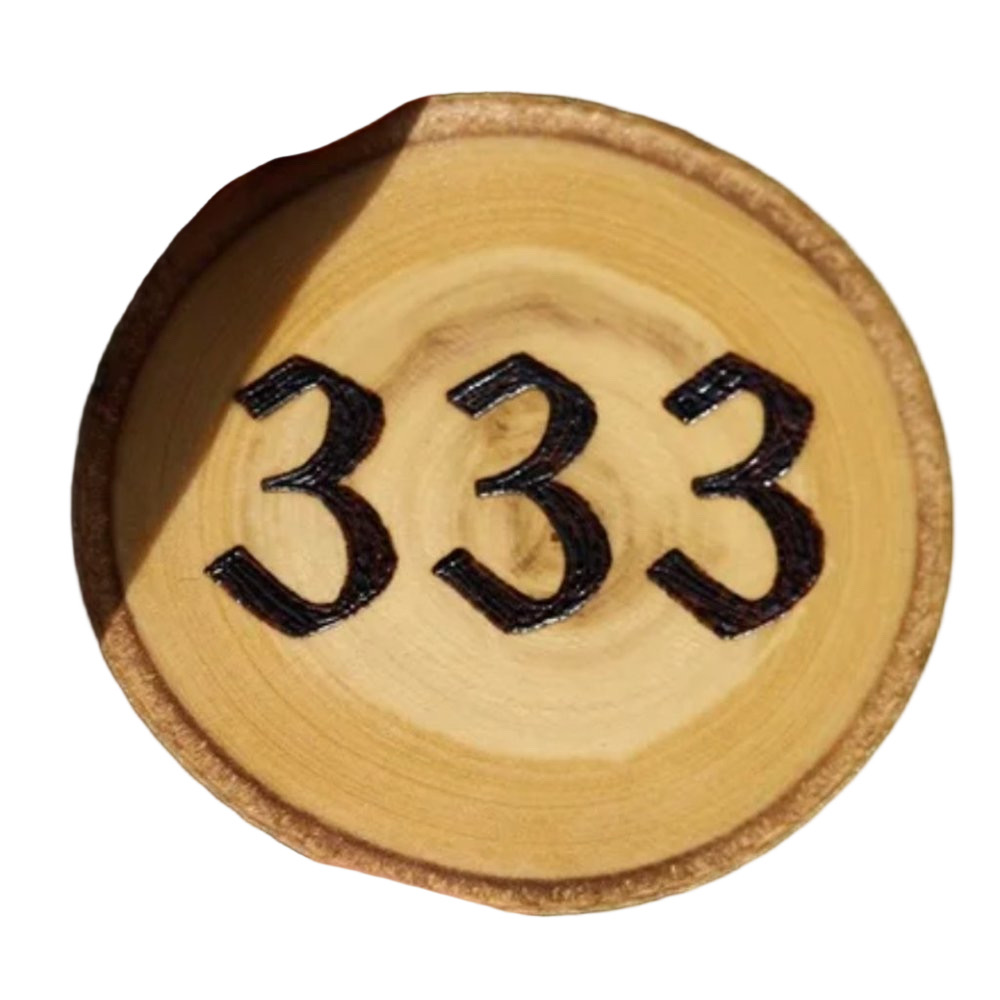 🏷️ NWOT Handmade Angel Number Wood Burned Magnet
